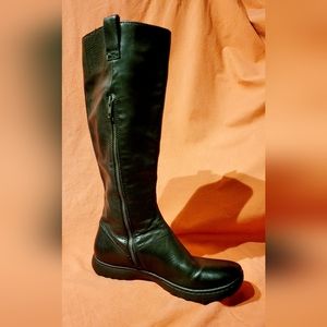 Born Black Leather Knee-High Boots